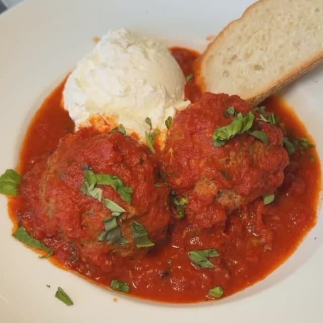 Charred Meatballs.