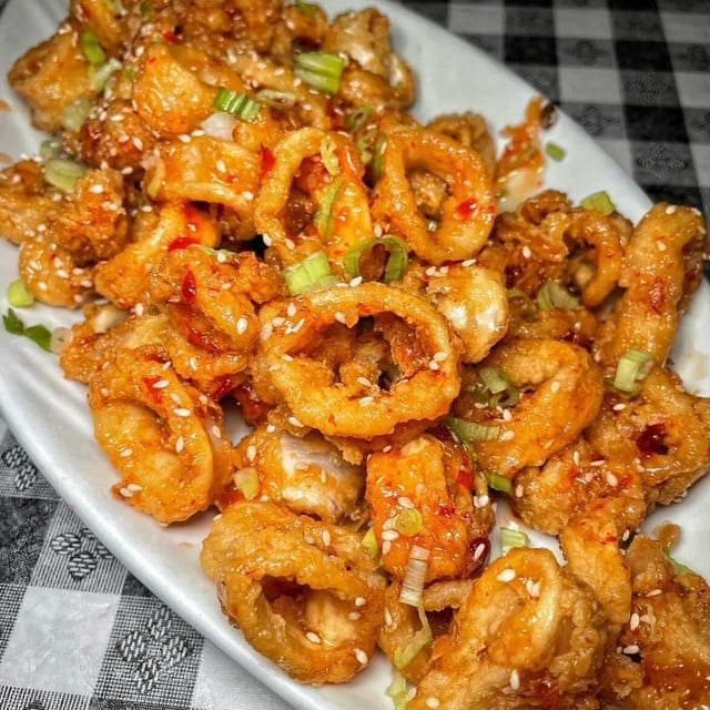 Buffalo or Thai Chili Calamari.