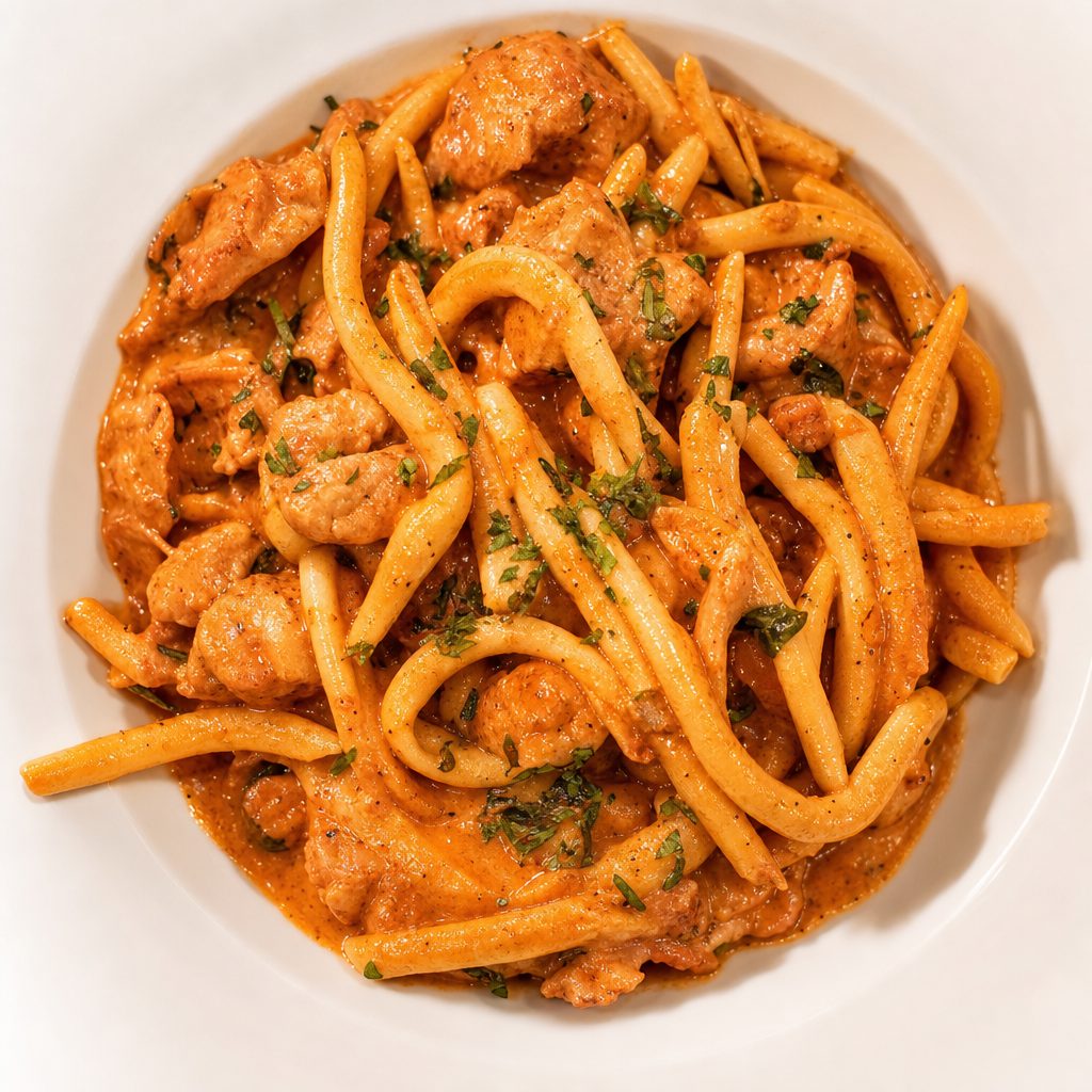 Fresh Calabrese Fusilli Pasta.