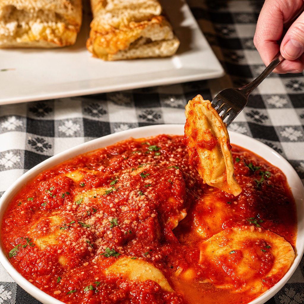 Burrata Ravioli Pasta.