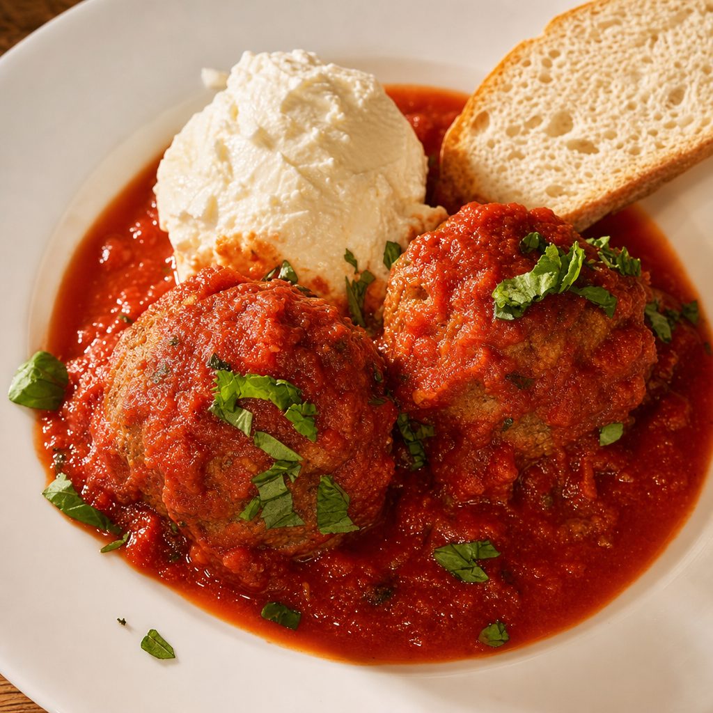 Charred Meatballs.