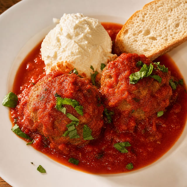 Charred Meatballs.