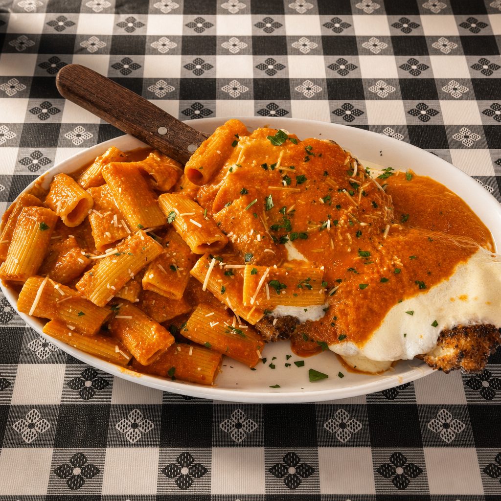 Vodka Chicken Parm.